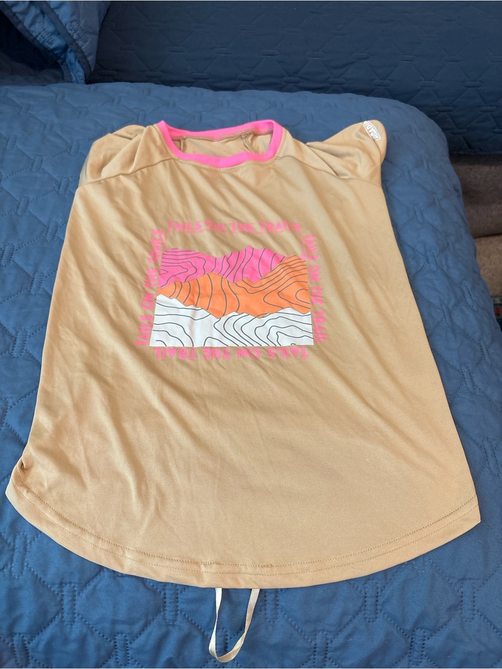 Tan & Pink Graphic Dog Shirt - Lightweight Pet Tee
